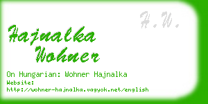 hajnalka wohner business card